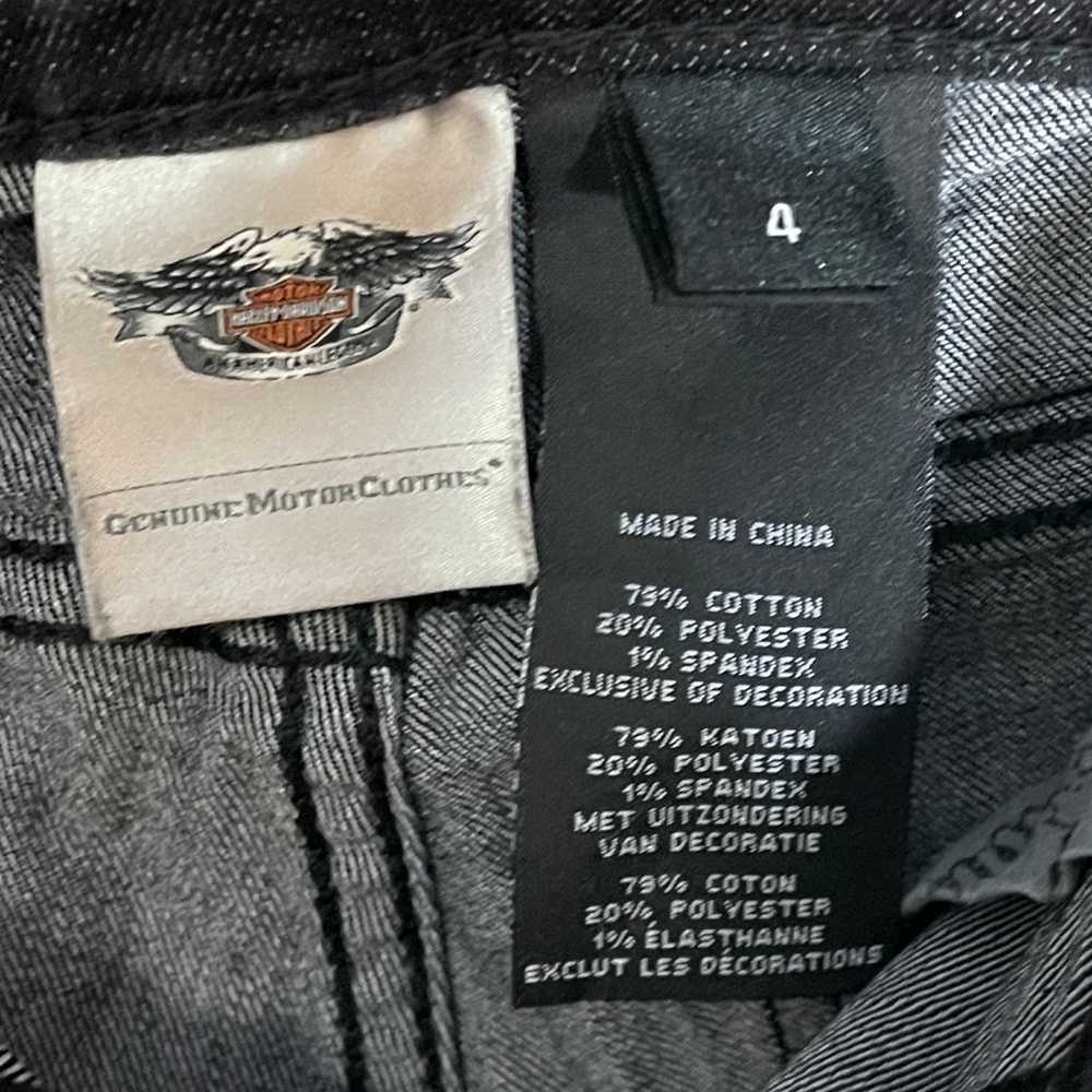 Harley Davidson black skinny jeans Size 4‎ - Picture 7 of 8